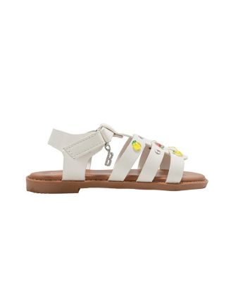 Girls Girl's  Fashion Sandals – Comfy Dressy Shoes with Fruit Accents, Studs, and Hanging  b  Charm