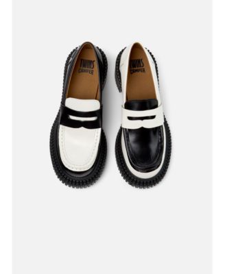 Women's Pix London Twins Leather Moccasin Shoes