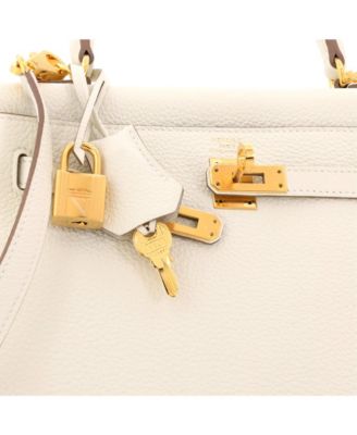 Kelly 25 Handbag Light Togo with Gold Hardware