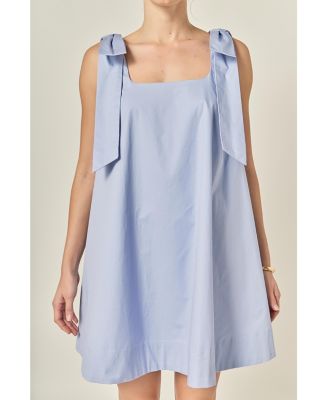 Women's Bow Sleeveless Mini Dress