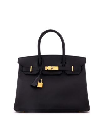 Birkin 30 Handbag Black Epsom with Gold Hardware