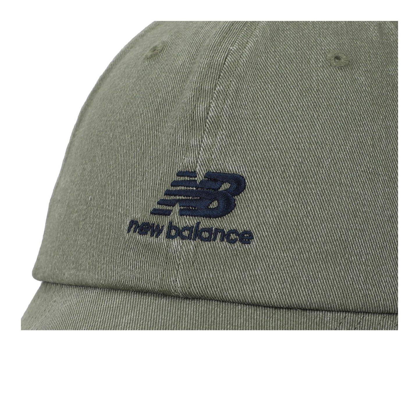 Женский головной убор New Balance 6 Panel NB Stacked Logo Hat, цвет: Тёмный зелёный — фото 3
