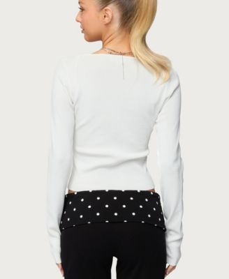 Women's Deane Button Cutout Square Neck Top