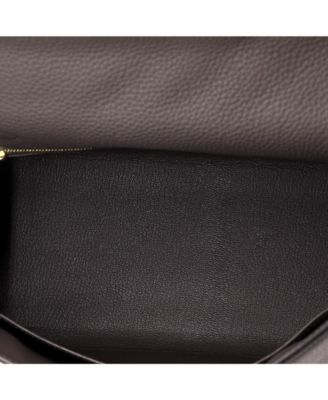 Kelly 28 Handbag Grey Togo with Gold Hardware