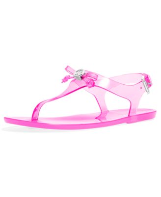 MICHAEL Women's Eva Buckle Thong Jelly Flat Sandals