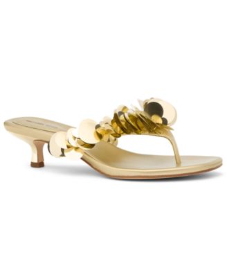 Michael Kors Women's Loretta Mid Slip-On Thong Dress Sandals