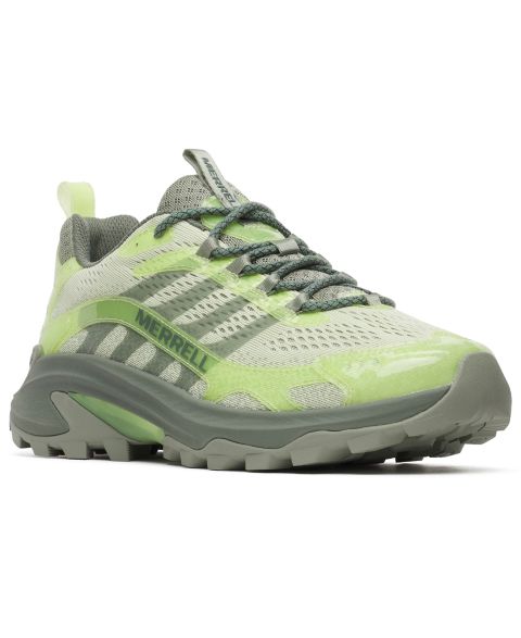 Мужские трекинговые ботинки Merrell Moab Speed 2 на шнуровке, цвет: Неоновый зелёный