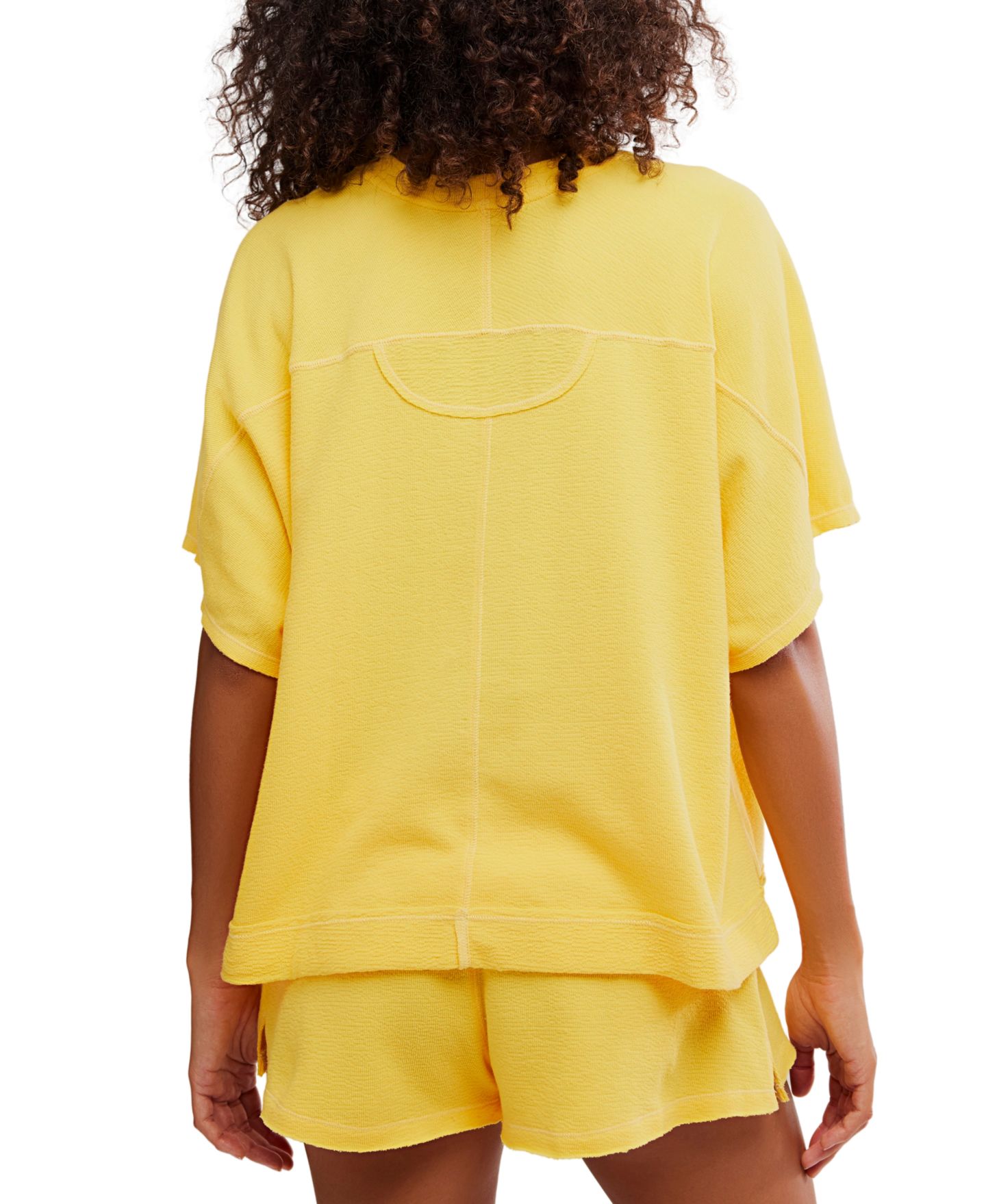 Женская футболка Free People Staycation Boxy Fit Sleep T-Shirt, цвет: Banana Citrus — фото 4