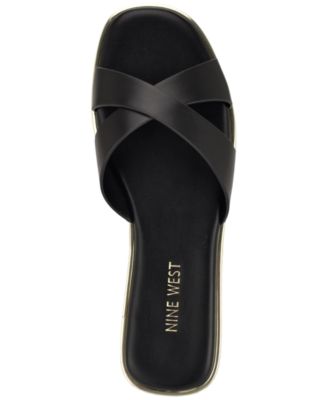 Women's Edeny Criss-Cross Flat Slip-On Sandals