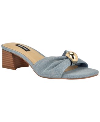 Women's Gerry Ornamented Slip-On Block Heel Dress Sandals