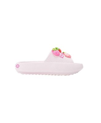 Little Girls Girls  EVA Slide – Lightweight Comfy Slide Sandals with Strawberry Charms