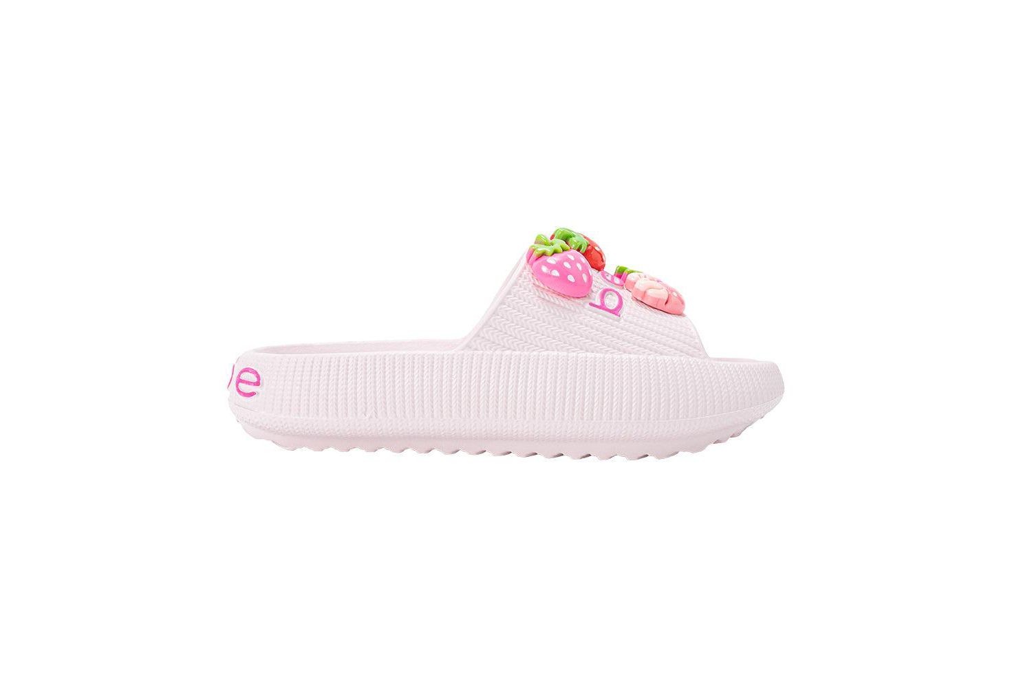 Girls Girls EVA Slide - Lightweight Comfy Slide Sandals with Strawberry Charms