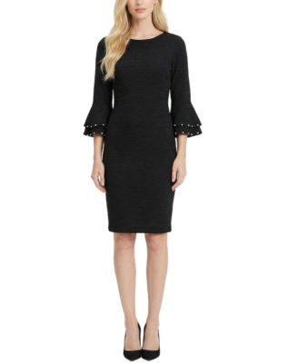 Women's Long-Sleeve Dress with Bell Cuffs