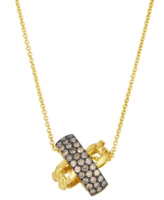 Chocolate Diamond Pendant Necklace (0.25 ct. t.w.) in 14k Honey Gold