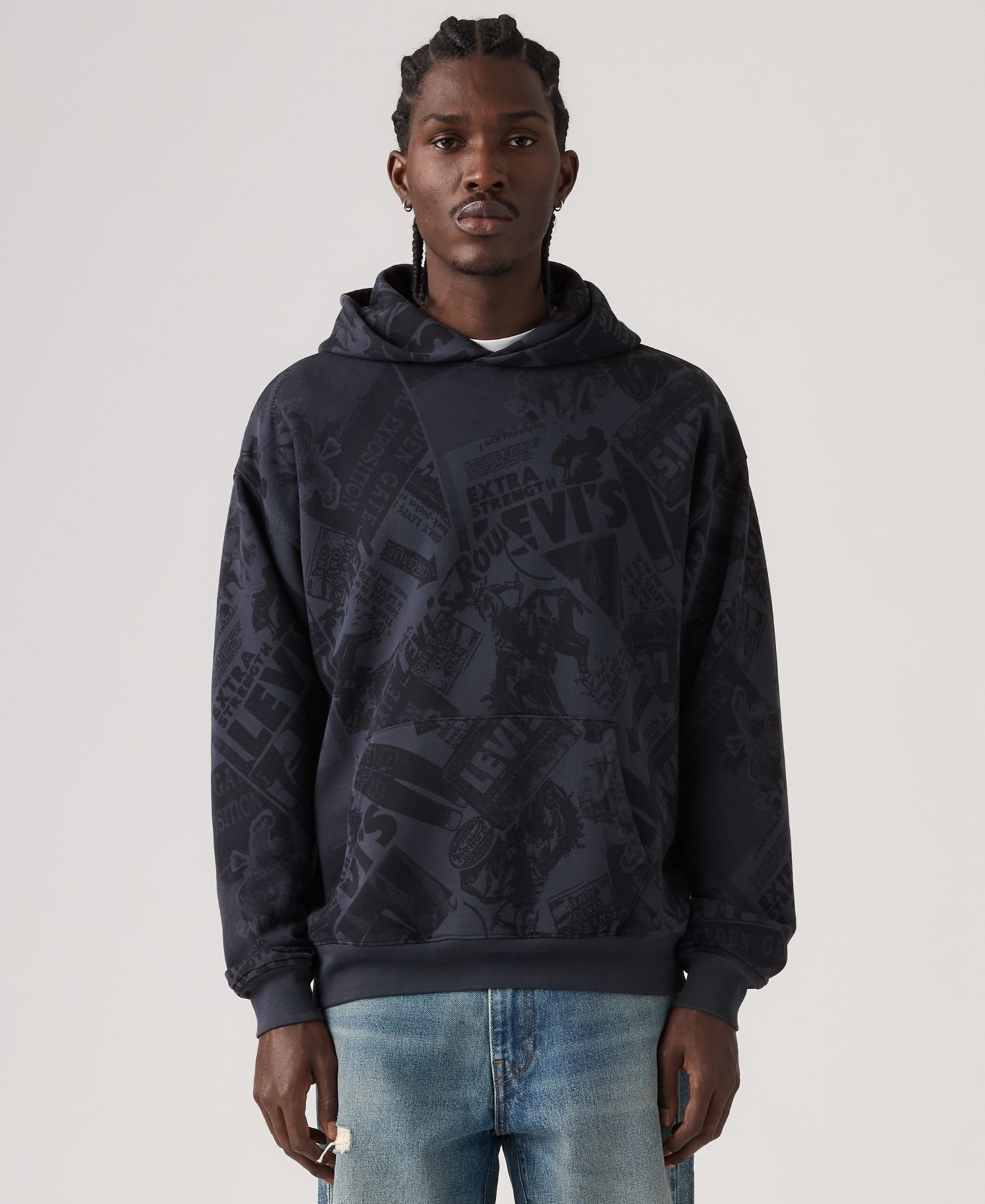 Men's Premium Long-Sleeve Hooded Sweatshirt