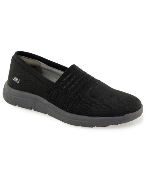 Женские балетки JBU Taya Casual Slip-On Flats, цвет: Чёрный