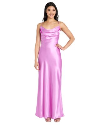 Juniors' Tie-Back Sleeveless Scoop-Neck Dress