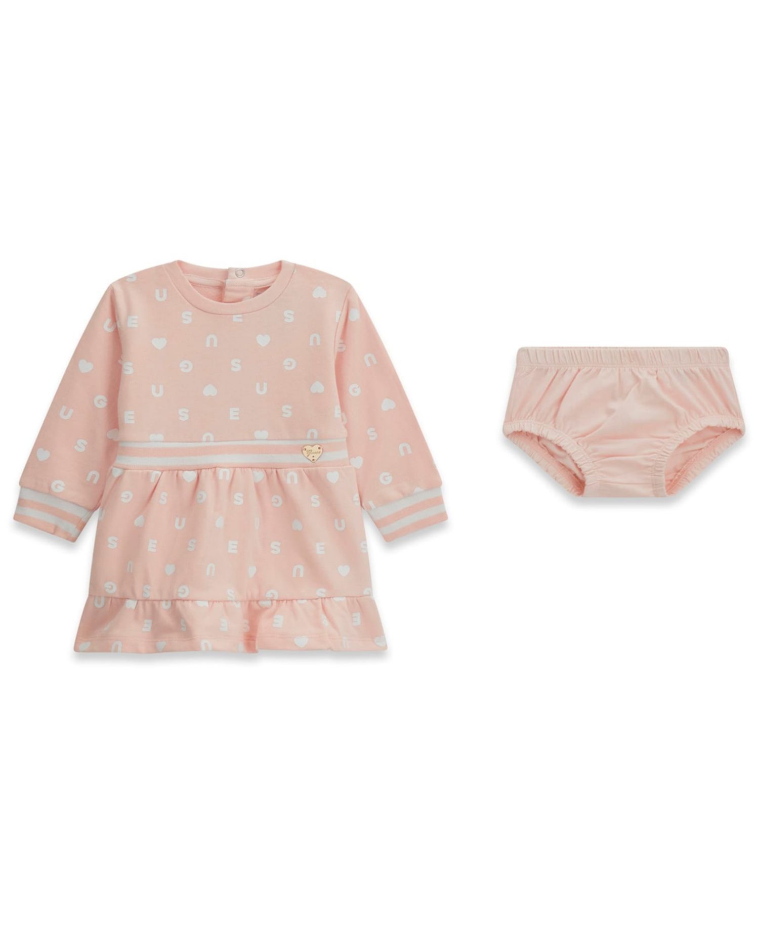Baby Girls' Long-Sleeve Dress and Matching Bloomer