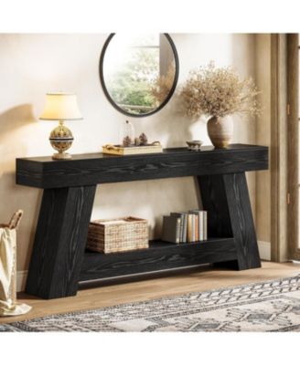 70.9 Inch Long Console Tables, Farmhouse Entryway Table with Storage