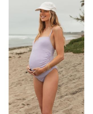 Maternity Smocked One-Piece Swimsuit