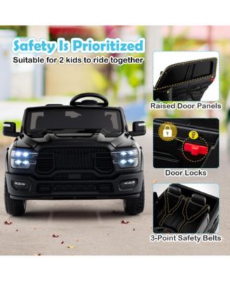 2 Seater 24V Ride on Toy for Big Kids Licensed Ram Truck with Remote and Music