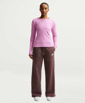 Women's Sportswear Club Fleece Mid-Rise Wide-Leg Sweatpants