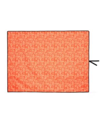 Outdoor Storage Collapsible Foldable Wagon Cart with All Terrain Wheels, Drink Holders, Brakes, Side Pocket and Picnic Mat