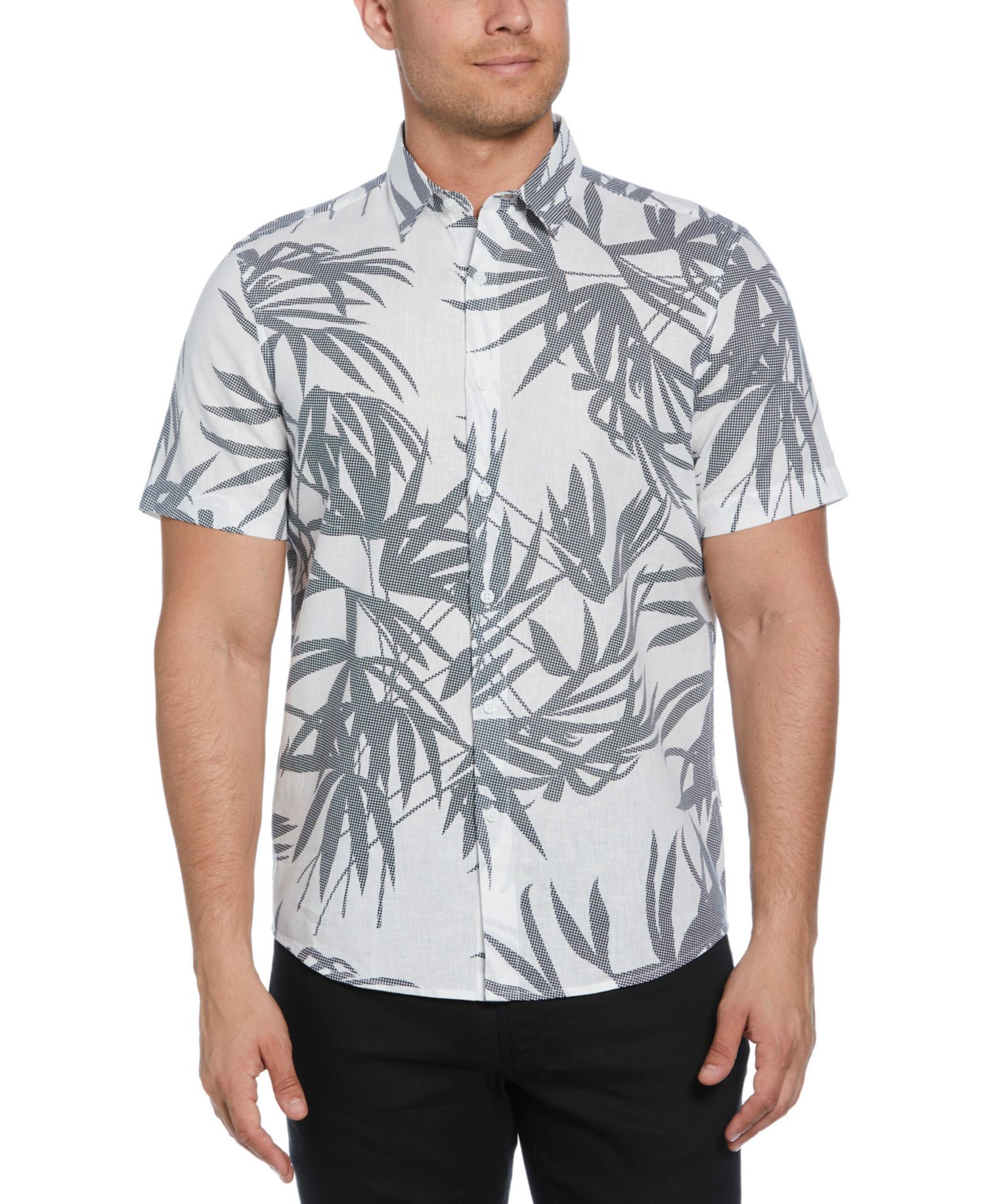 Men's Textured Fern Print Shirt