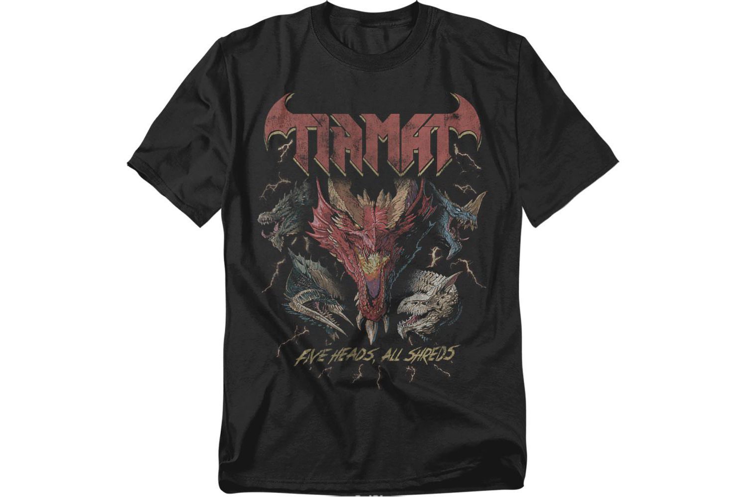 Men's Dungeons And Dragons Tiamat 5 Heads Dragon T-Shirt