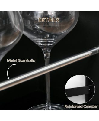 Bar Table Counter Height Dining Table with 3-Tier Storage Shelves