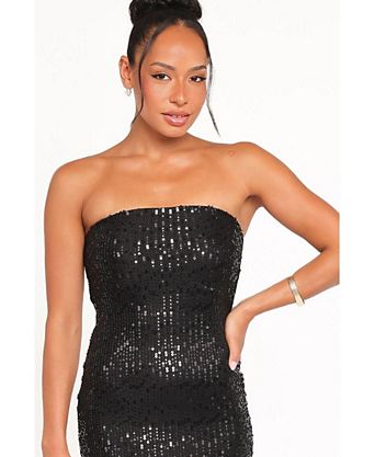 macy's black sequin dress New $99 One Shoulder Matthew Wlliamson for Size 4 Black Dress Macy's Dresses For