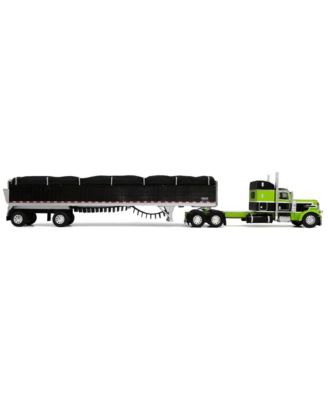 DCP 1/64 Peterbilt 389 Semi Truck with Spread Axle Wilson Patriot Belt Trailer