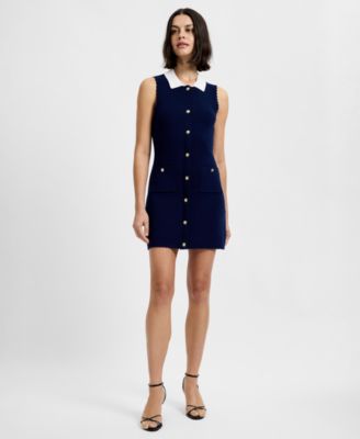 Women's Collared Neck Mini Dress