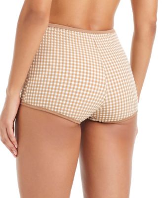 Women's Check Me Out Moderate-Coverage Swim Boy Shorts