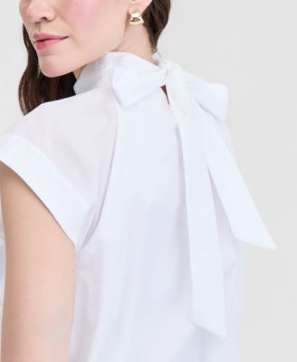 Women's Cotton High-Neck Bubble Top