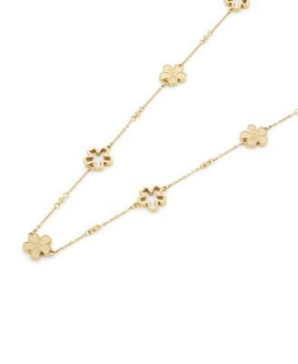 Women's Forget Me Not Gold Tone Stainless Steel Necklace