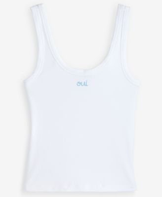 Women's Embroidered "Oui" Tank Top