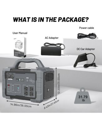 1024Wh-1000W Portable Power Station Outdoor Solar Generator with 300W Solar Input