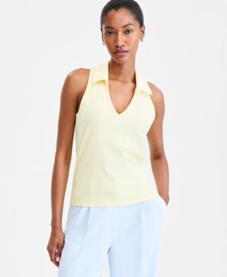 Women's Racerback Polo Tank Top
