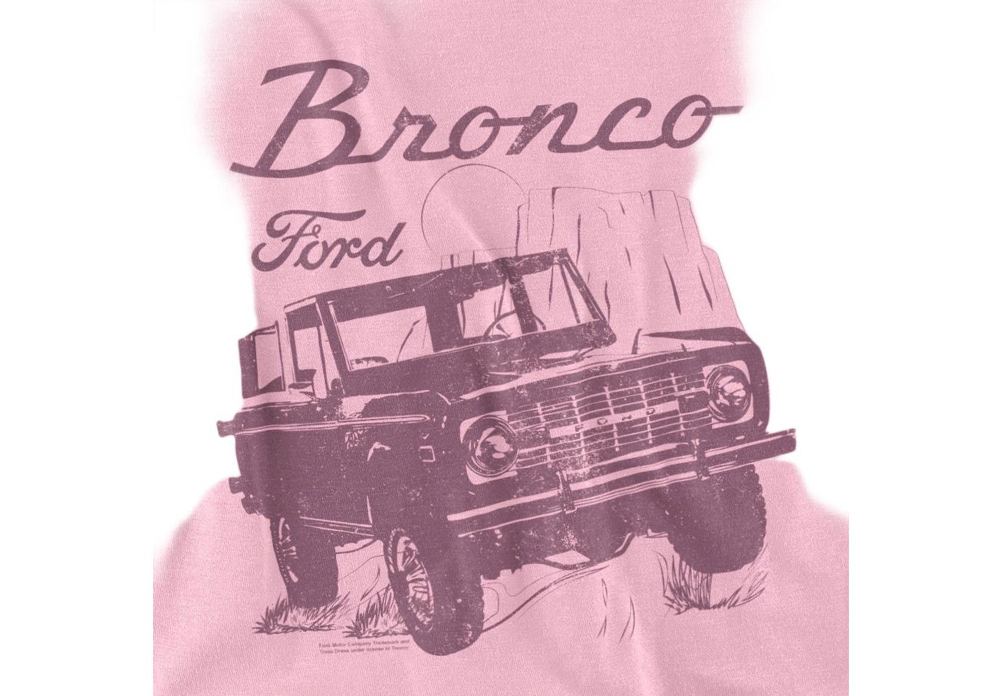 Мужская футболка Mustang Ford Bronco Wild West, цвет: Розовый — фото 3