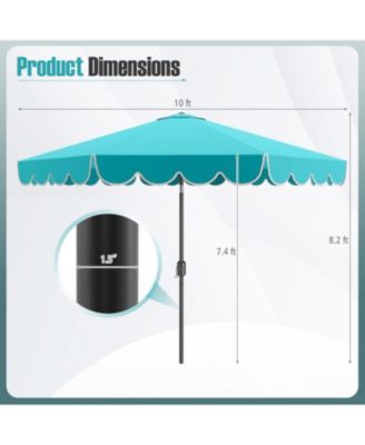 Outdoor Market Umbrella with Crank and Tilt