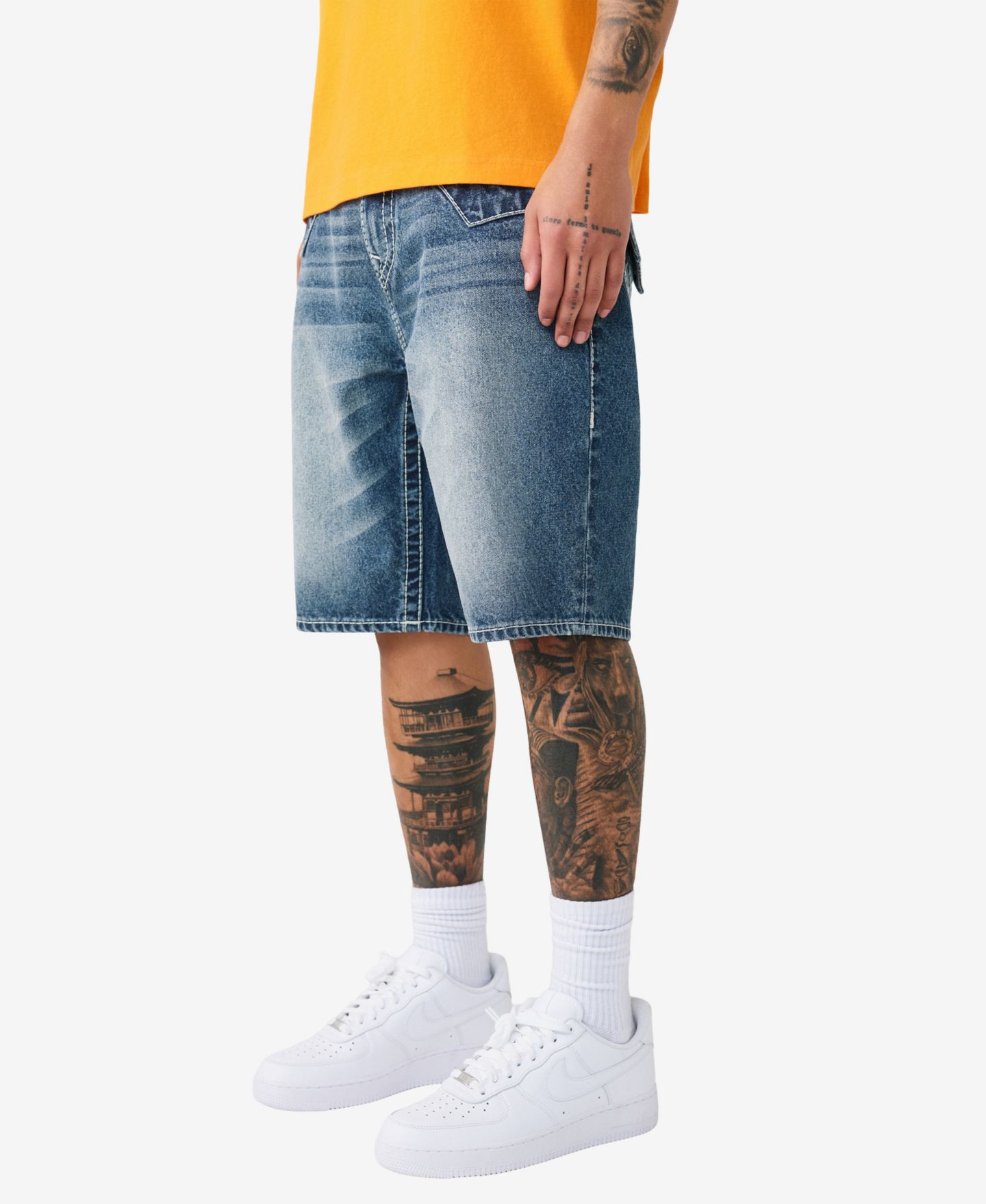 Мужские шорты True Religion Bobby Baggy Big T-Flap Jimmy, цвет: Тёмная варка — фото 2