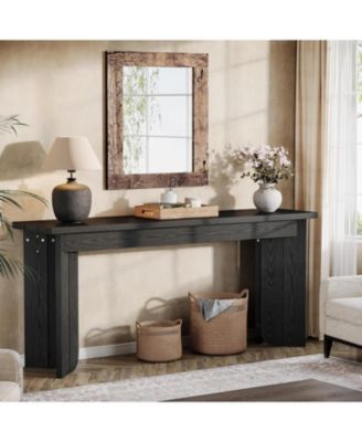 70.9-Inch Long TV Stand, Farmhouse Sofa Console Table with Widened Tabletop
