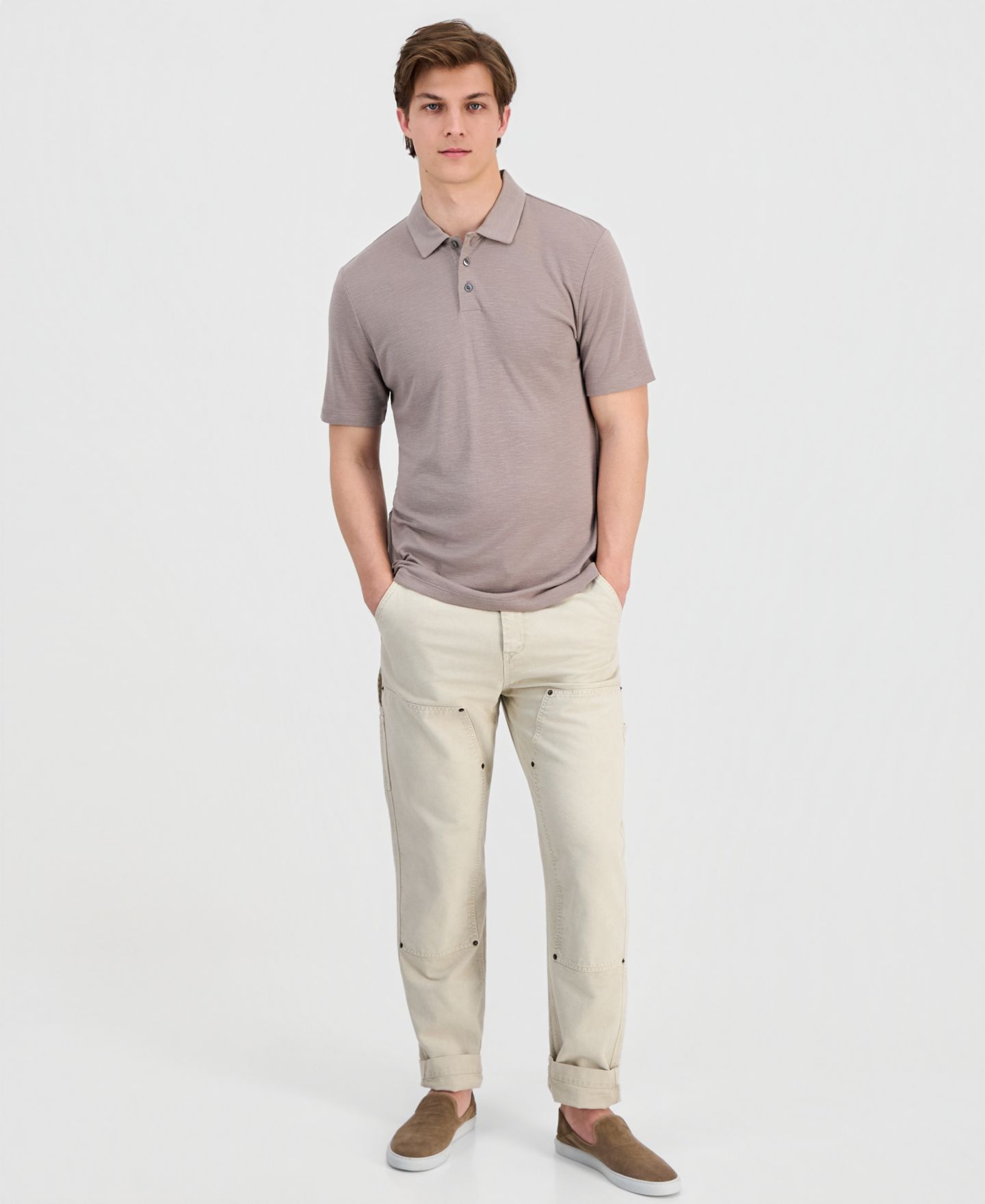 Мужское поло Hugo Boss Dulinen Polo Shirt, цвет: Пастельный коричневый — фото 3