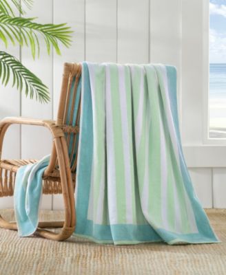 Frame Stripe Cotton Beach Towel, 40" x 70"