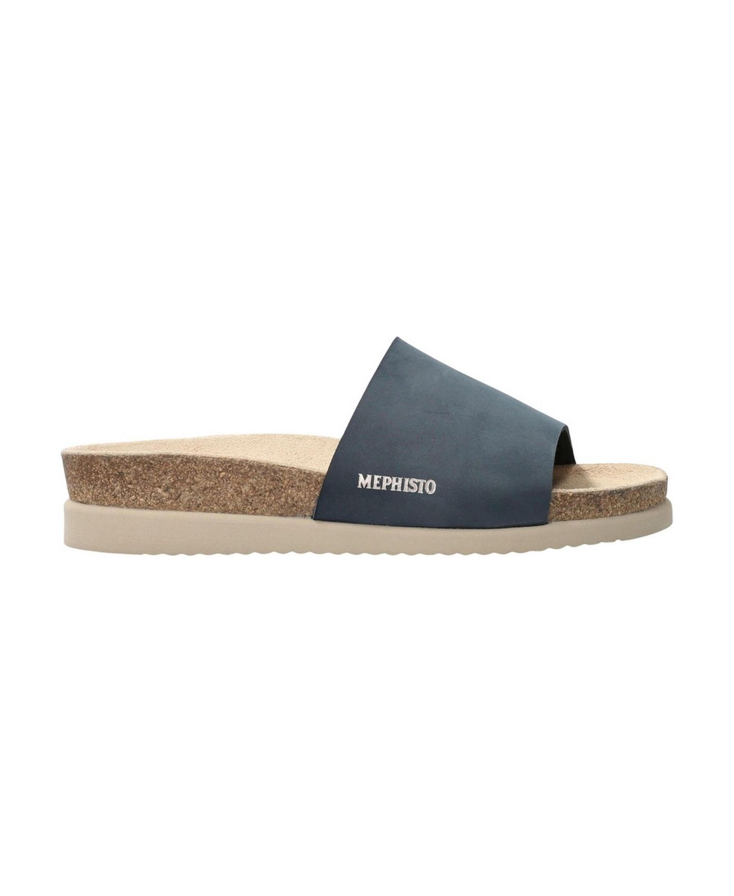 Женские сандалии Mephisto Hanik Nubuk Leather Slide, цвет: Тёмно-синий — фото 2