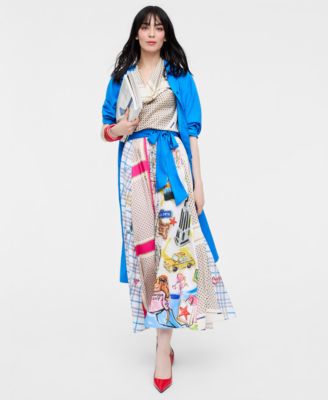 Women's Spliced-Print Maxi Skirt- Molly Rogers Capsule Collection