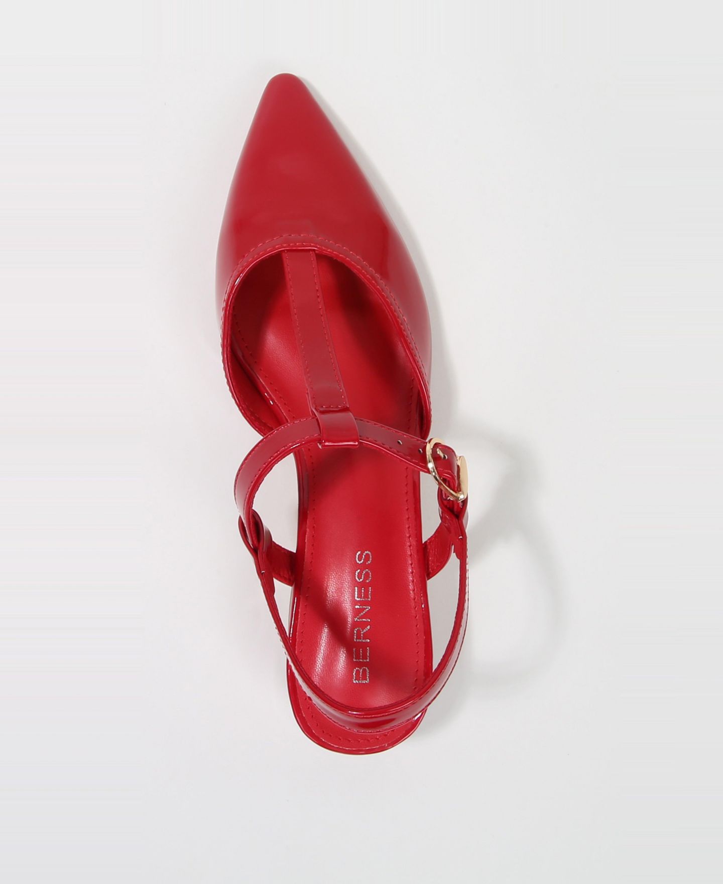 BERNESS Women's Cristian T-Strap Slingbacks, цвет: Красный — фото 3
