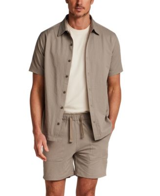 Men's Short-Sleeve Mini Seersucker Shirt