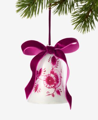 Holiday Toile Bell Ornament